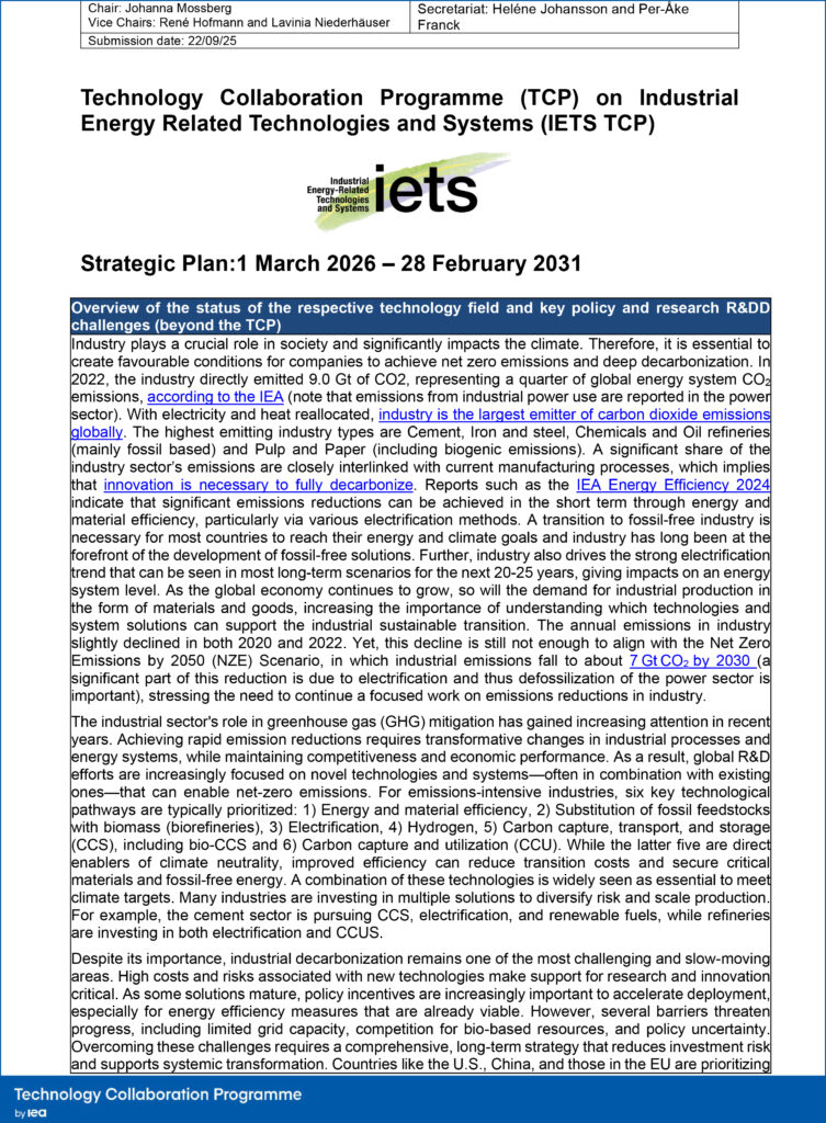 Request for Extension 2026-2030 | IETS